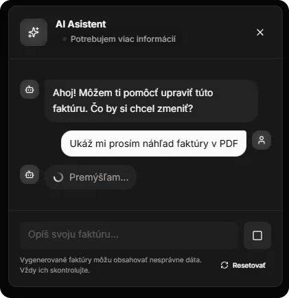 Konverzačný fakturačný asistent